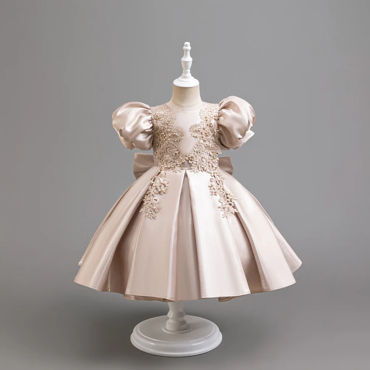 New Girl Party Dress Children Formal Dresses Kid's Festival Clothes Girls' Clothing Puffy Sleeve - view 5