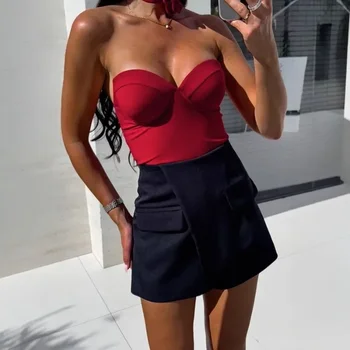 Elegant Chic Tummy Control Camis Top เสื้อต่ํากลับ Romper Night Clubwear Onepices เซ็กซี่ชุดบอดี้สูท Shapewear สําหรับผู้หญิง