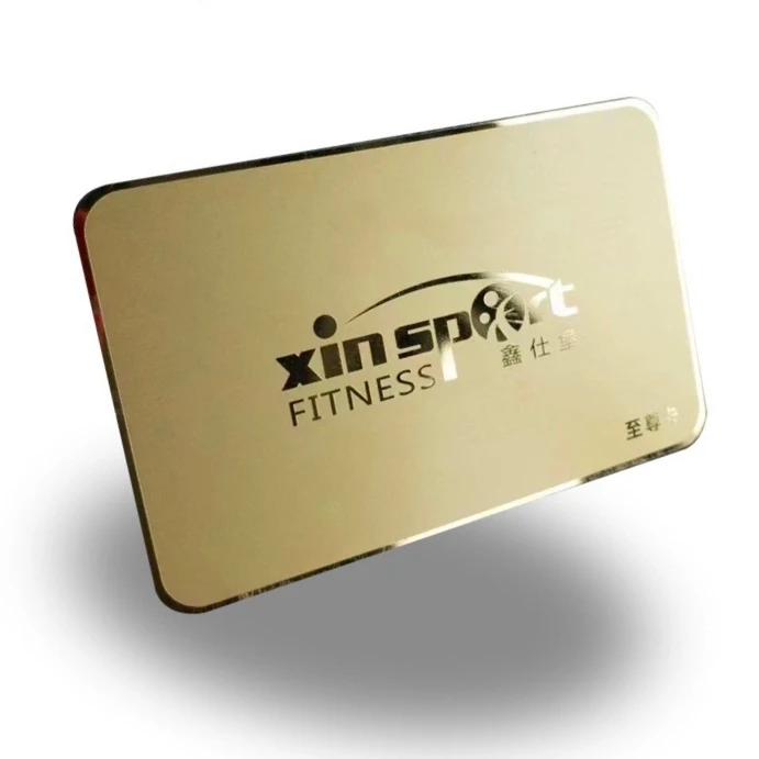 Customized inquiry Luxury Metal Business Card Gold with Qr Code Laser Engraved Brush Finish Metal Gold Business Card