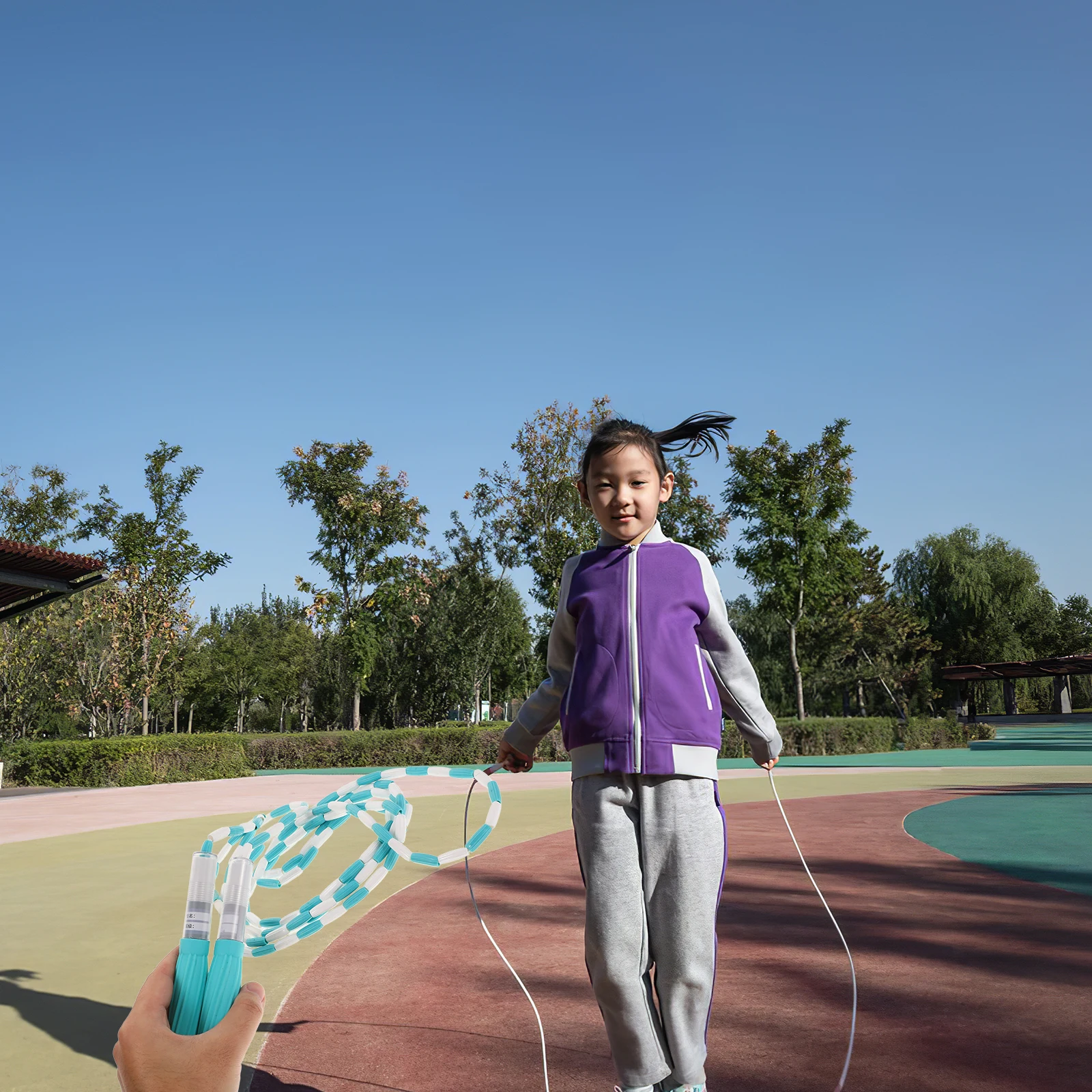 

Beaded Jump Rope for Kids Adjustable Silicone Skipping Rope with Name Writing Feature Soft Tangle-Free Design for Kindergarten