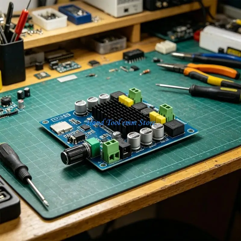 H37F Compactly 2X100W Stereo Amplifier Board Bluetooth-Compatible 5.0 and Card Input
