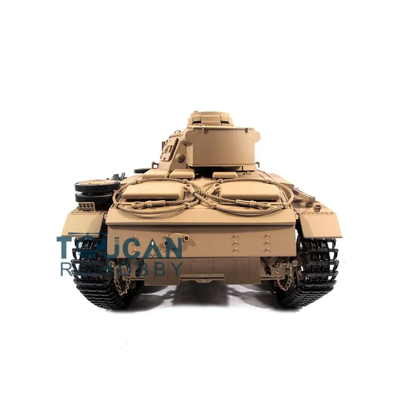 Metal Mato 1/16 Panzer III RC RTR Tank Model BB Shooting Pellet Yellow 1223 Remote Control Car Toys for Boys TH00657-SMT4