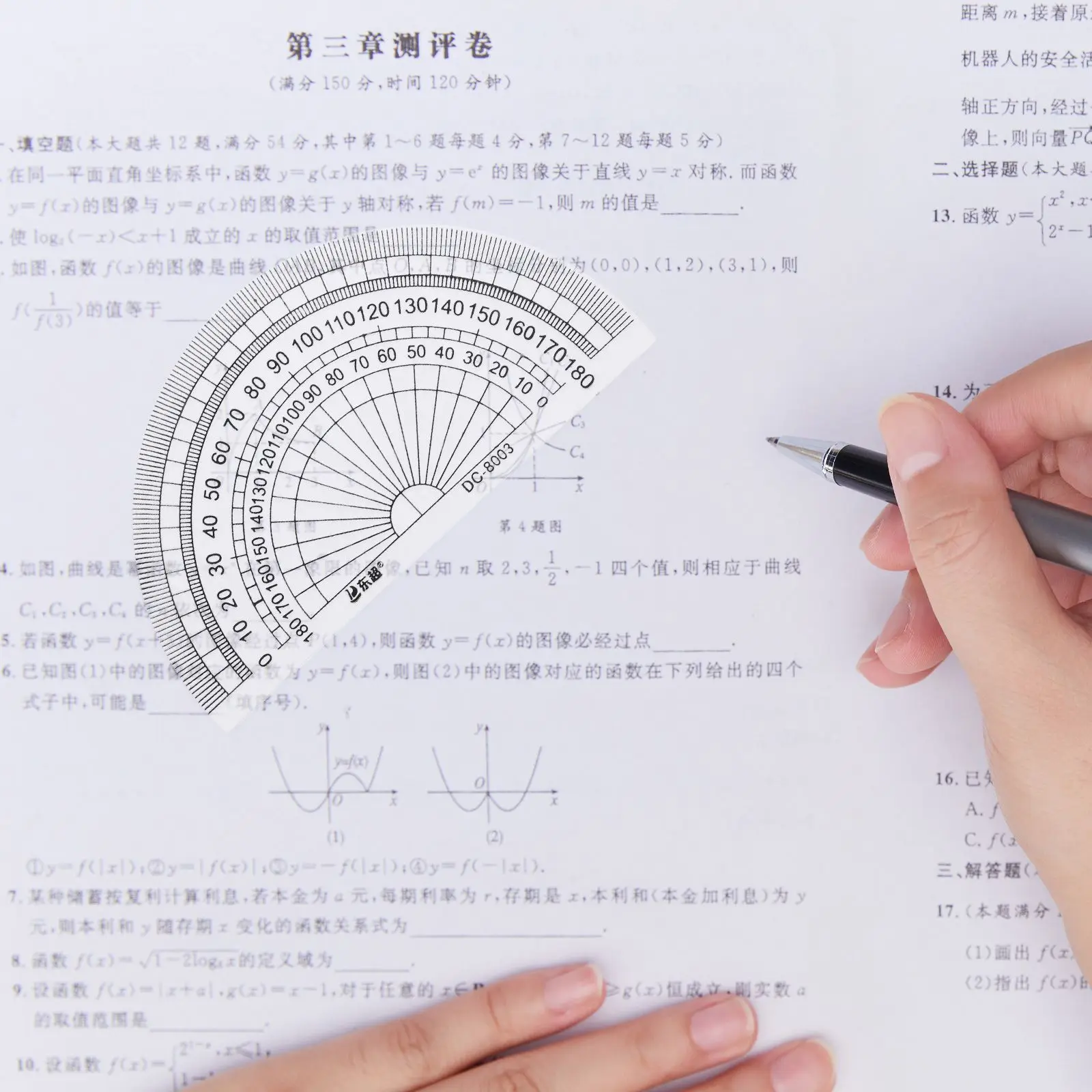 10pcs Clear Plastic Protractor Math Protractor 180 Degrees Protractor For Angle Measurement Student School Office Supply