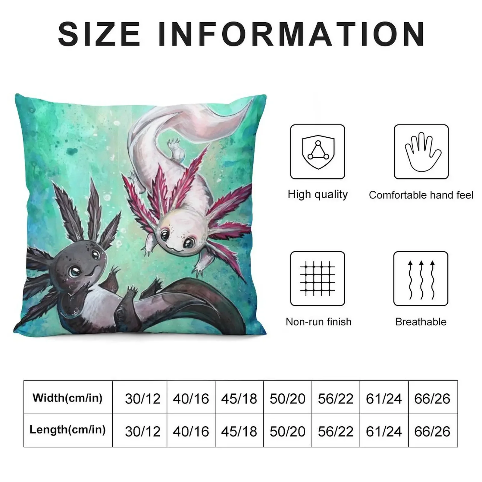 Little Axolotls Throw Pillow Christmas Pillow Covers Plaid Sofa Sofas Covers Cushion Cover Set pillow