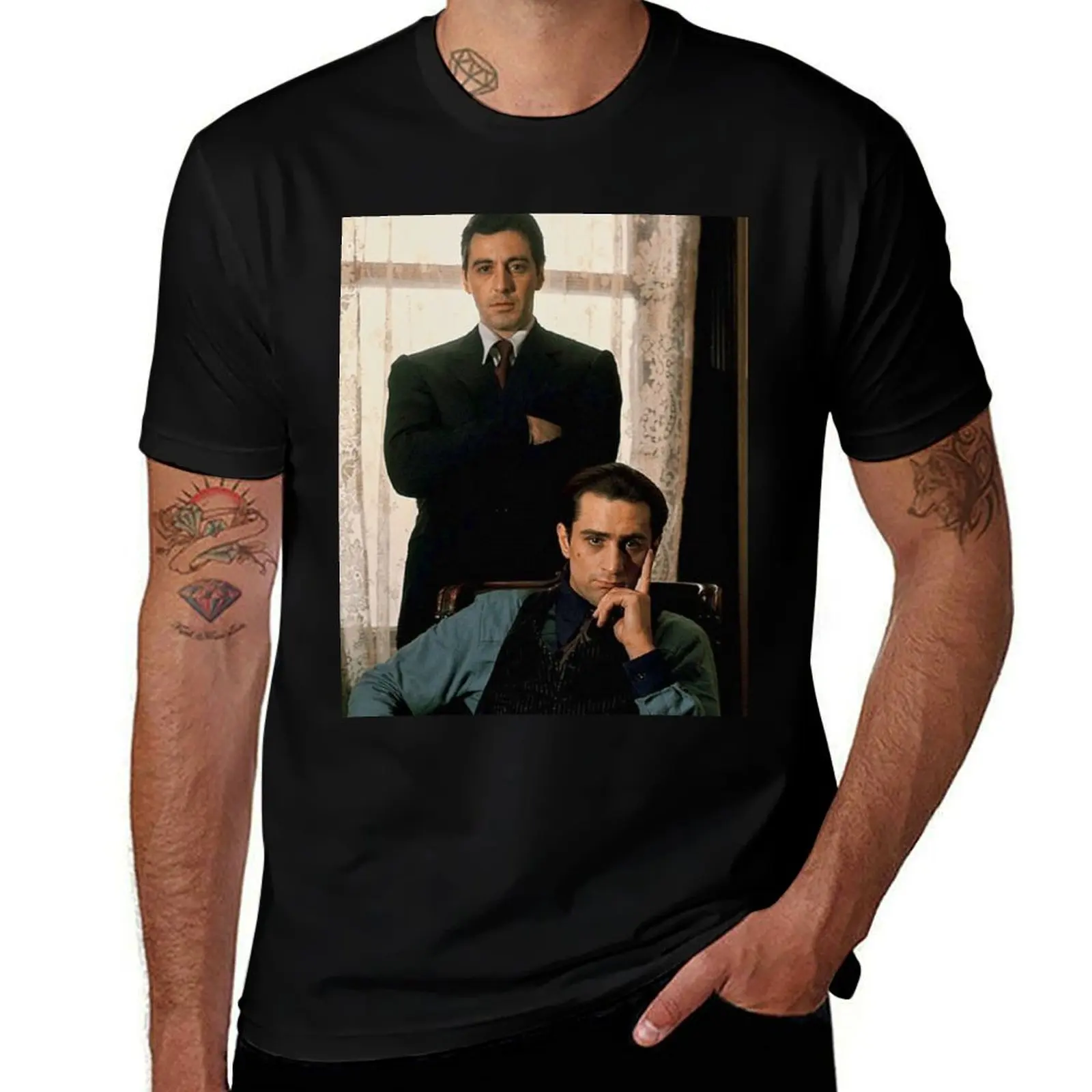 The Godfather - Al Pacino, Robert De Niro T-Shirt Lightweight Casual Summer T-Shirt