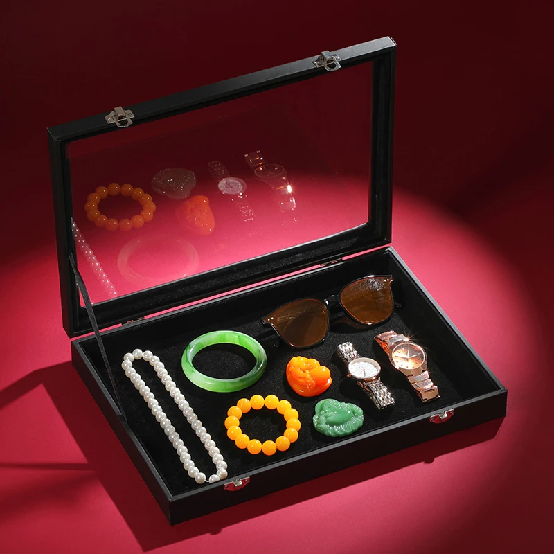 

Elegant Jewelry Box for Storing Large Capacity Accessories or Displaying on Countertops ring box jewelry display