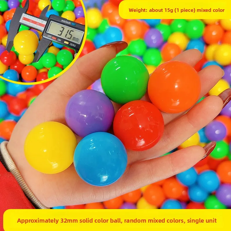 10pcs 32mm Colorful Solid Ball Bullets Animal Rolling Ball Game Machine Plastic Beads Coin Operated Games