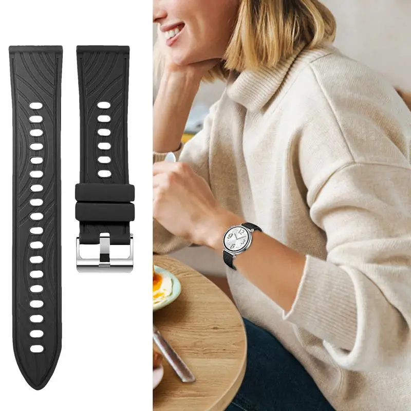 Siliconen horlogeband Lichtgewicht riem Quick Release polsbandje Casual mode horlogearmband Riemaccessoires voor dames