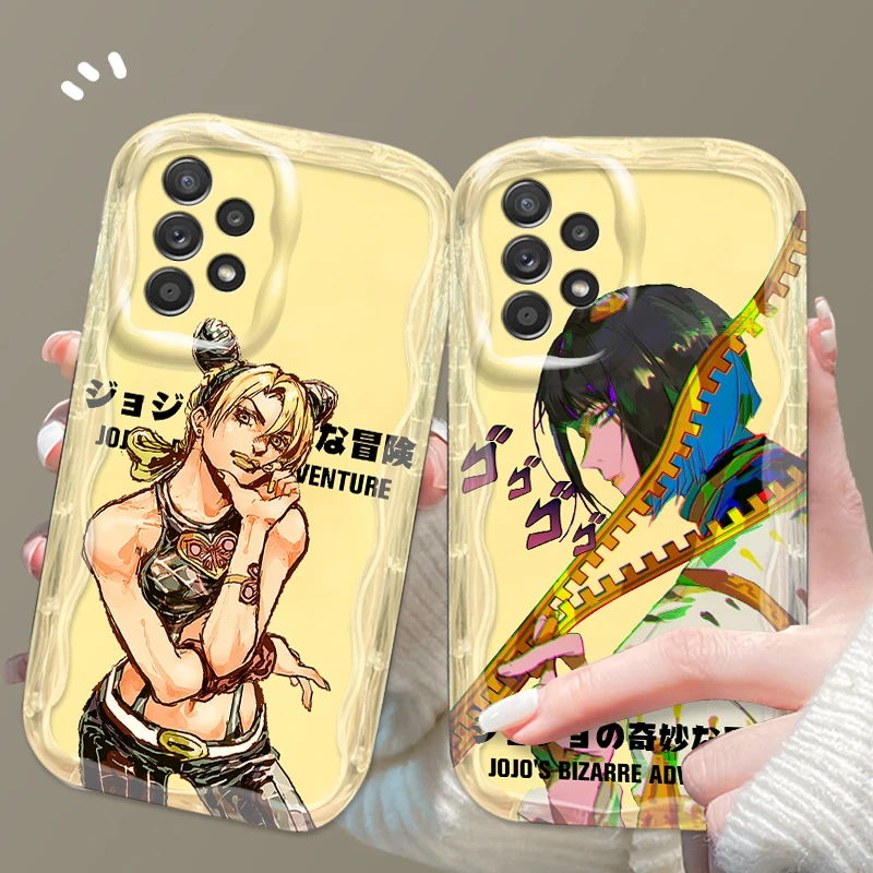 JOJO Animation For Samsung A55 A54 A53 A52 A35 A34 A33 A32 A25 A24 A23 A22 A21S A15 5G Wave Oil Cover Phone Case