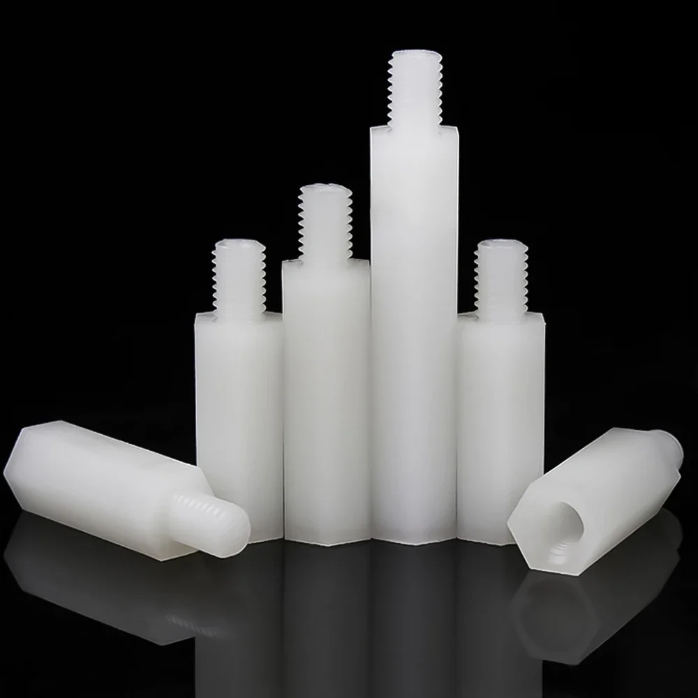 Male to Female Hex Nylon Motherboard Standoff Board Rack Stud Column Spacing Screws PCB Insulation Bolts M2 M2.5 M3 M4 M5 M6