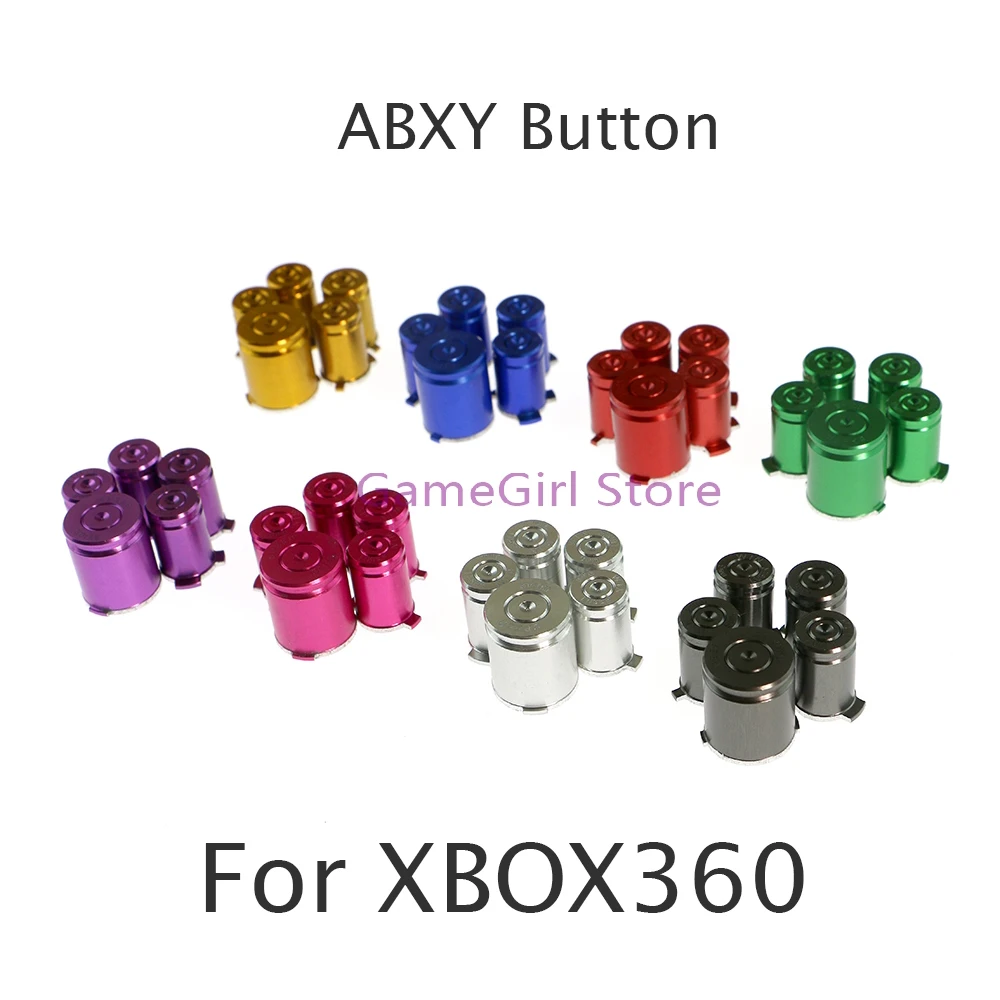 10Sets 8 Colors 5 in 1 Metal ABXY Bullet Buttons Guide Mod Kit For for Xbox360 XBOX 360 Controller