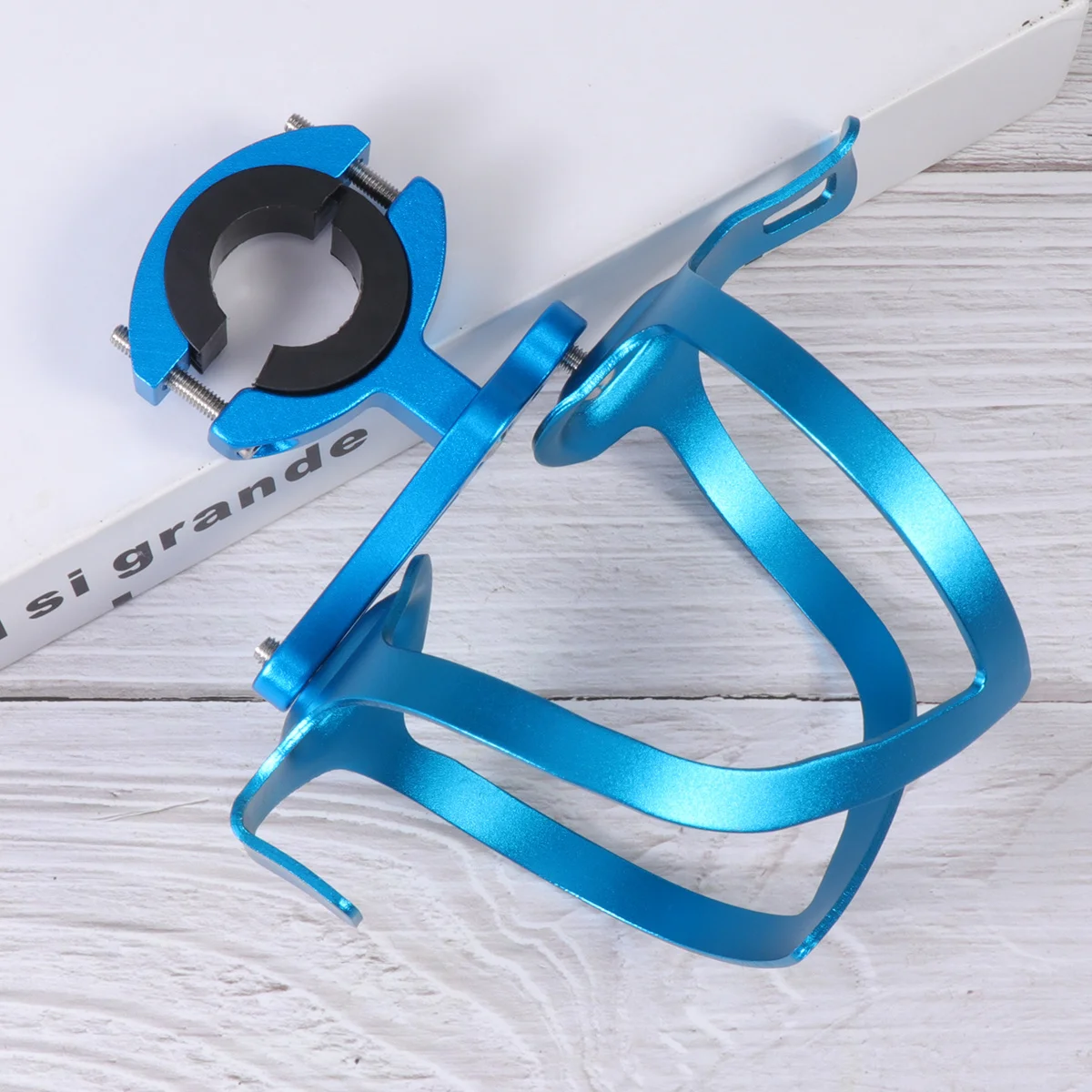 1 шт. держатель для бутылки с водой из алюминиевого сплава, стойка для велосипедного чайника, прочный легкий велосипедный аксессуар, синий, простая установка