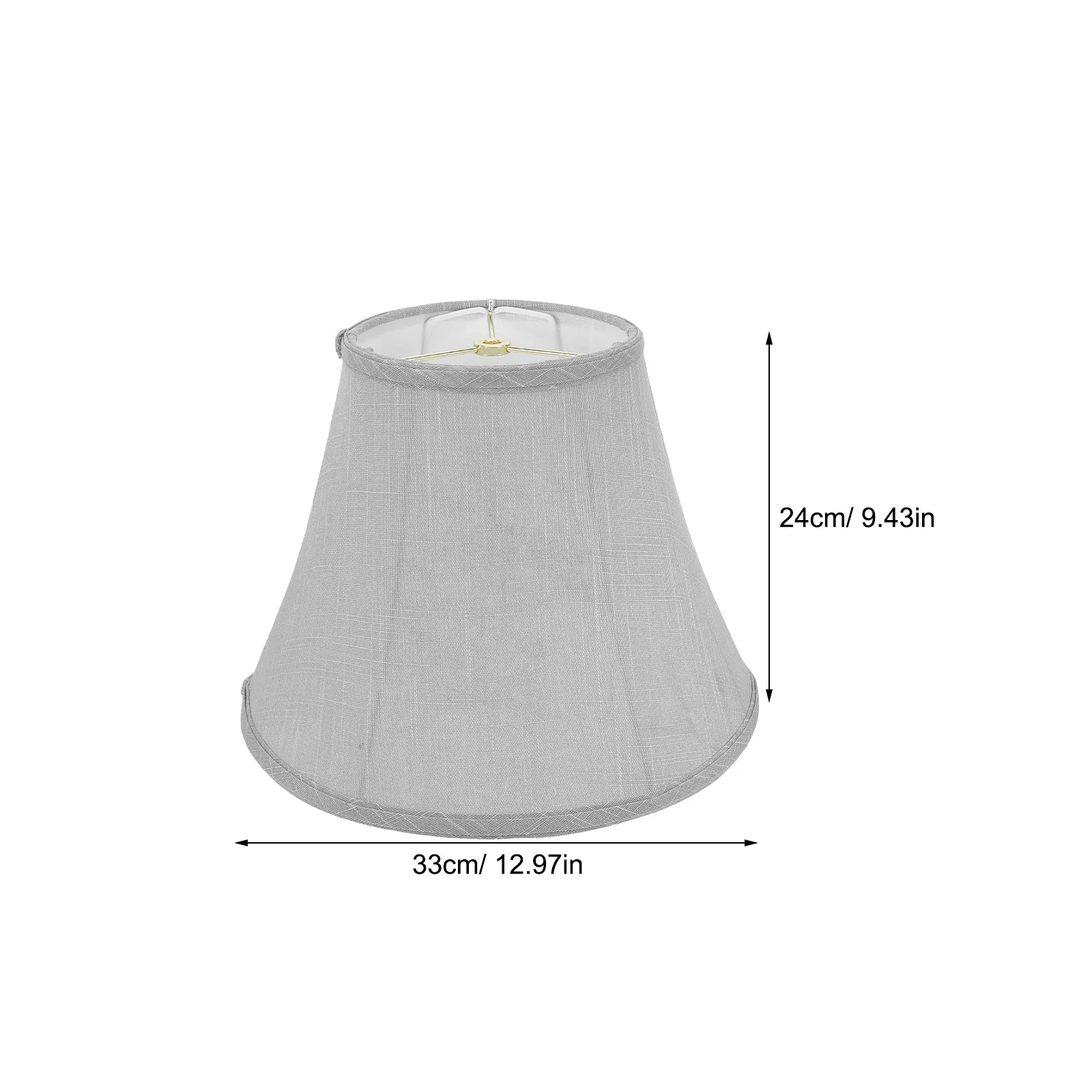 Foldable Linen Bell Lamp Shade 13x9x7 Classic Tapered Lampshade for Living Room Bedroom Kitchen Decorative Wall Table Floor