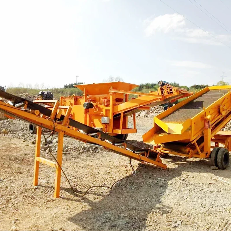 Mining Quarry Mobile Rock Crushing Soil Hammer Crusher Price Mini Small Gold Ore Stone Grinding Hammer Mill Crusher Machine