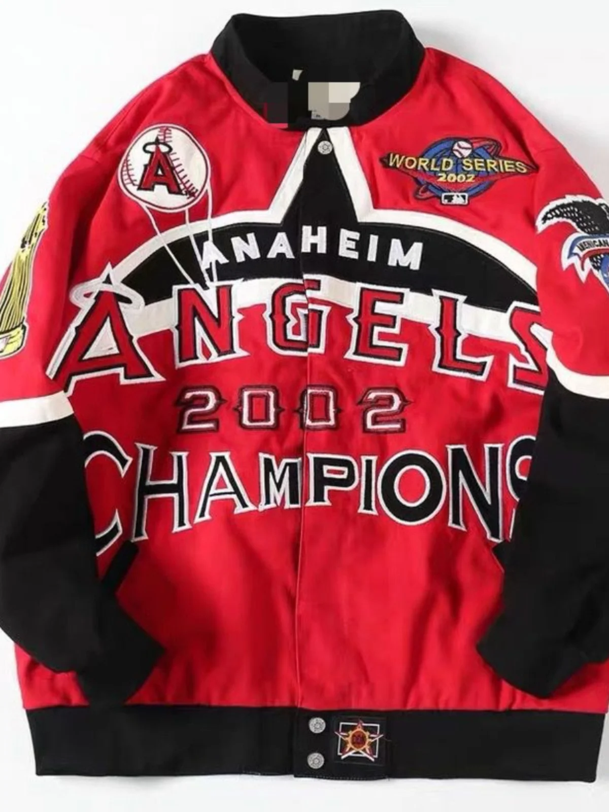 

Casual Harajuku Sle Couple Matching Heavy Embroidery Jaet Loose Stand Collar Long Sve Baseball Coat for Autumn