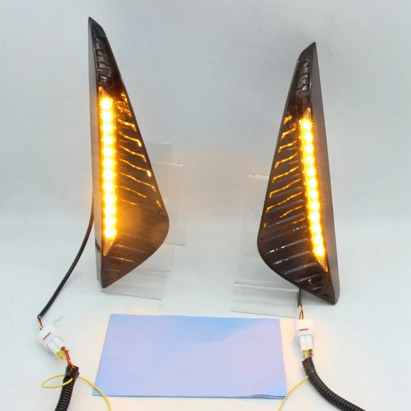 For Nissan Sentra Sylphy 2023 Daytime Running Light Fog Light Cover With Yellow Turn Signal