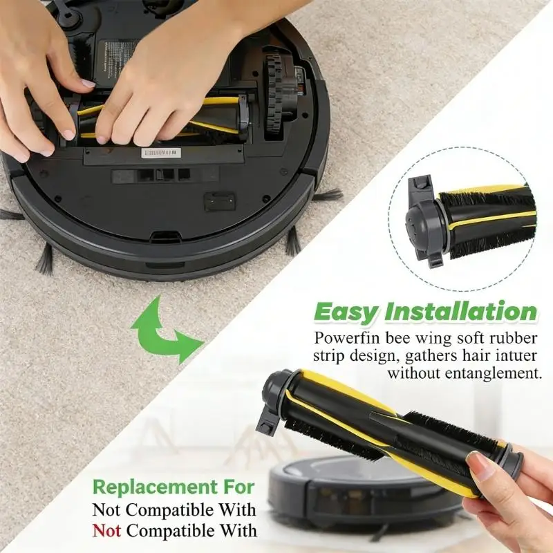 D0AB 2Pieces Replacement Main Brush Roll for RV1001AE Models Heavy Duty Construction Deep Cleaning on Hardwood and Carpets
