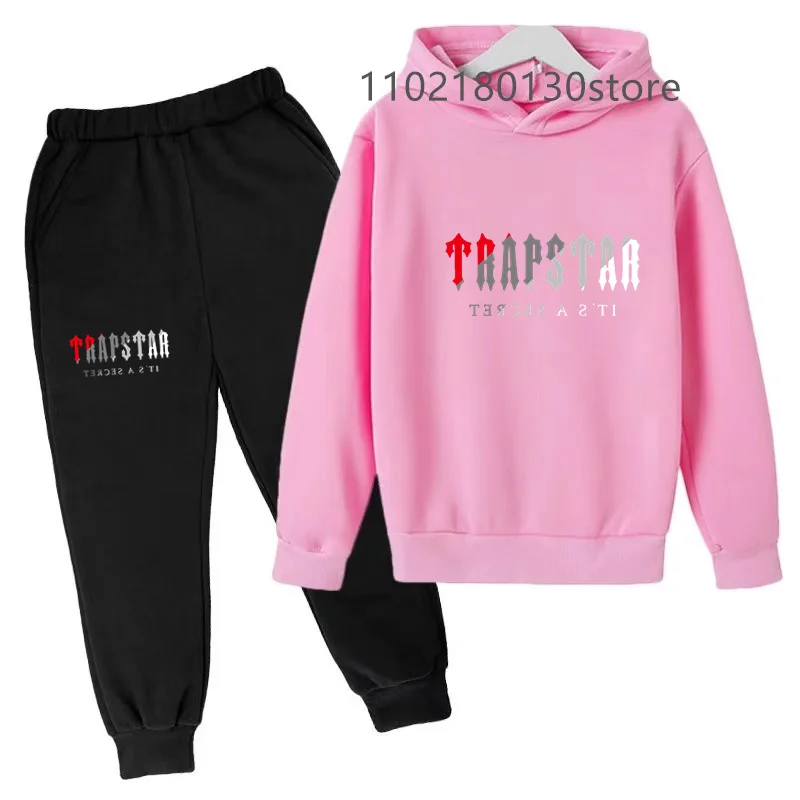 children's suit street fashion boys and girls suit sports pullover + sweatpants two-piece sports suit