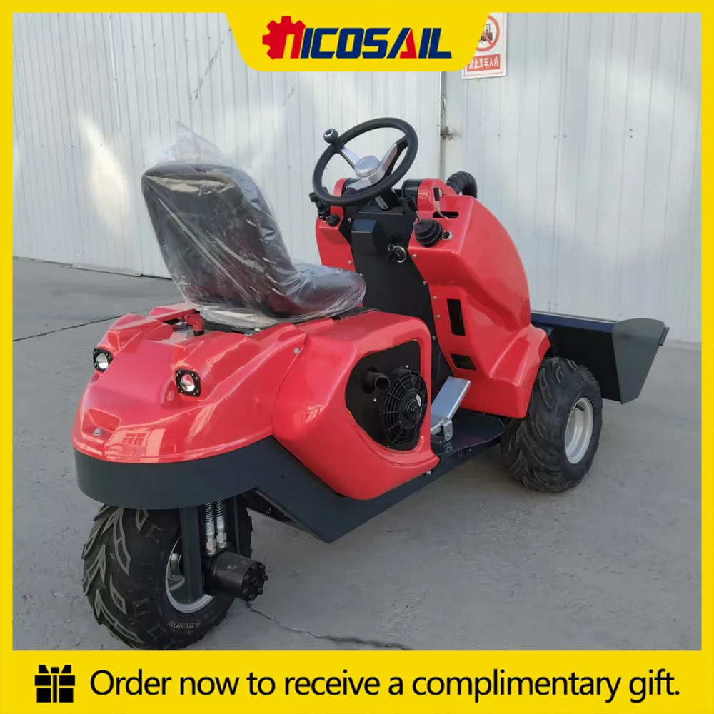 

3-Wheel Sliding Hydraulic Steering Loader for Farm Building Material Handling and Loading