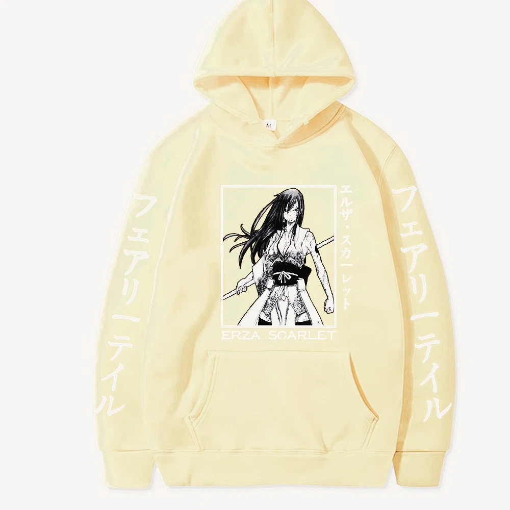 حار أنيمي الجنية الذيل طباعة ارزا القرمزي المطبوعة مقنعين الرجال النساء العصرية هوديس حجم كبير بلوزات Harajuku الذكور الشارع الشهير