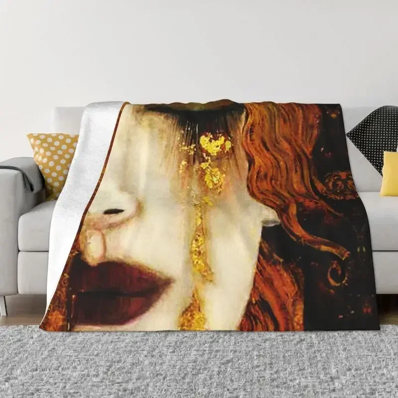 

Pattern Baby Blanket 3D Printed Graphics Gustav Klimt Hope Oil Bed Sofa Picnic Home Cover Decor Cozy Warm Throw Blankets Kids