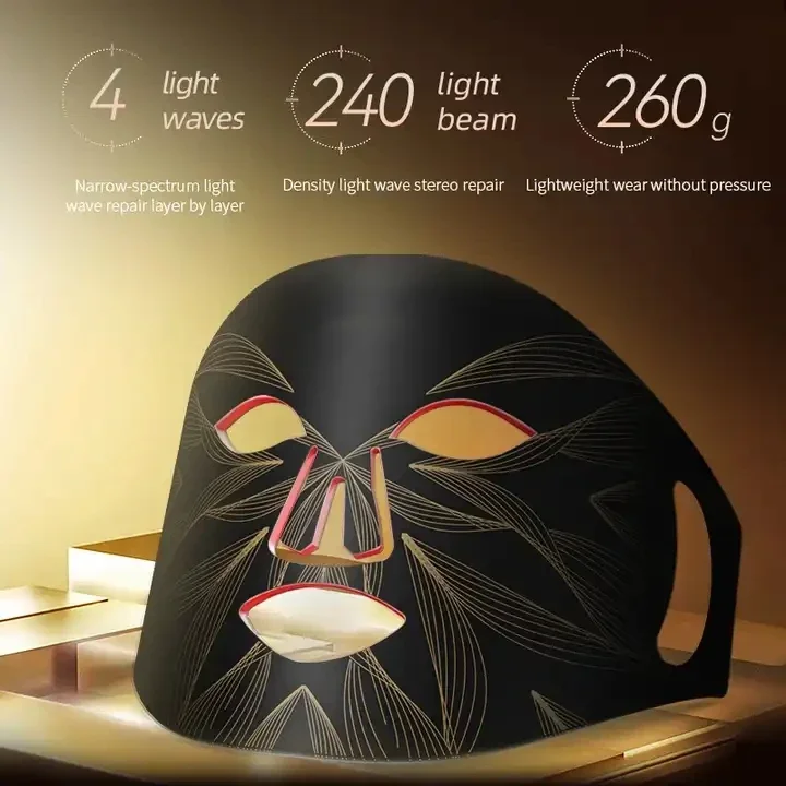 Premium wholesale price Electric led face mask 4 colors facial mask  eautyphototherapy 4-color led facial mask