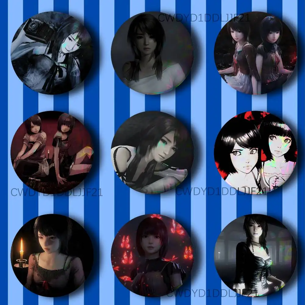 F-Fatal F-Frame 2 Remake Button Pins Cool Anime Cosplay Badges Clothes Backpack Decorations Brooch Gifts