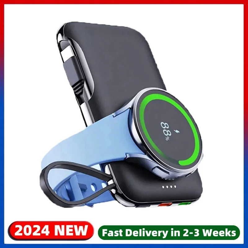 

2 in 1 Watch Wireless Charger Mini Powerbank Magnetic Power Bank For Apple iWatch Galaxy Watch Phone External Spare Battery Pack