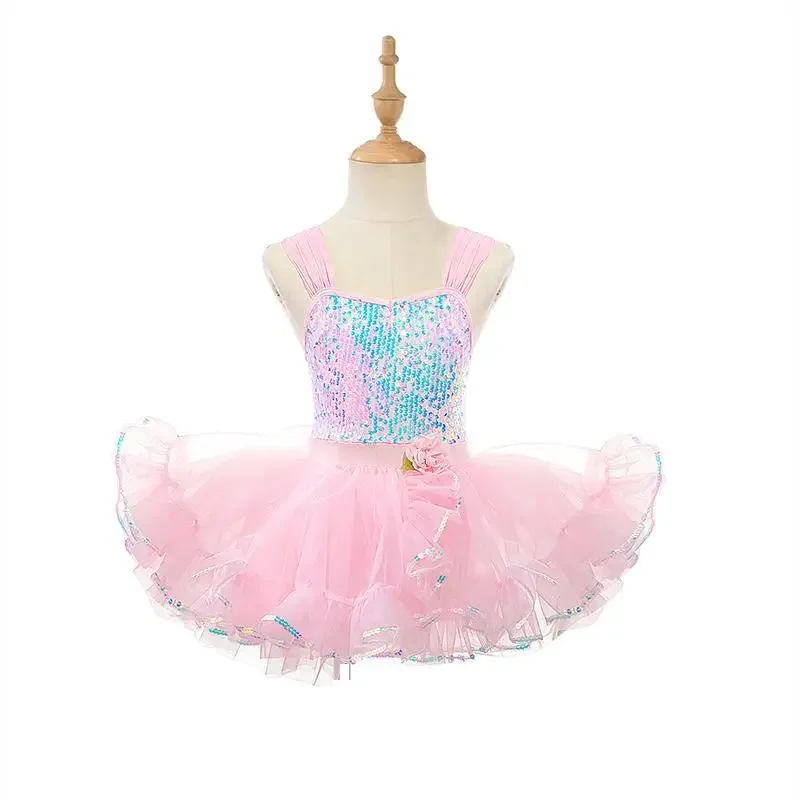 

Children Ballet Dress Purple Pink Girls Kids Sequined Princess Dress Ballet Tutu Swan Dance Performance Costume Tutu Skirts