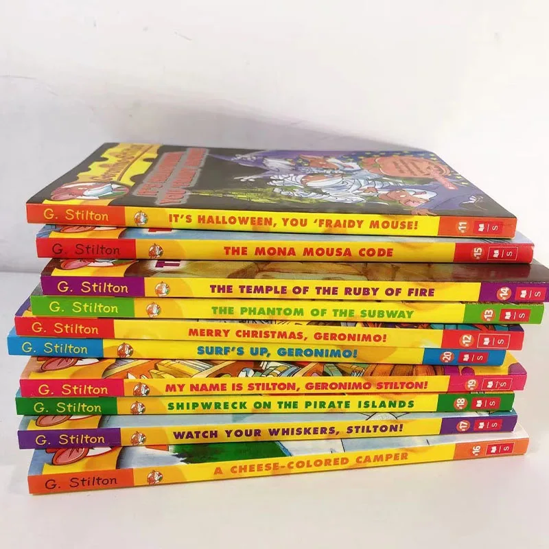 10 Books Geronimo Stilton 11-20 Humor Adventure Explore Brave Comic Fiction Parent Child Kids English Picture Storybook