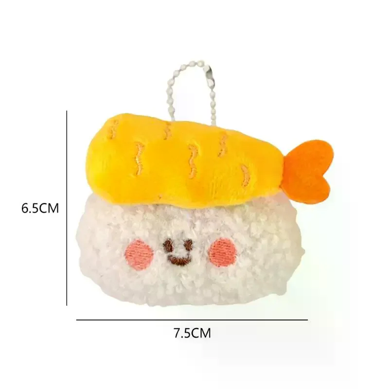 Simpatico peluche delizioso cibo portachiavi sushi ornamenti appesi zaino ciondolo decorazione accessori bambola creativa portachiavi regalo