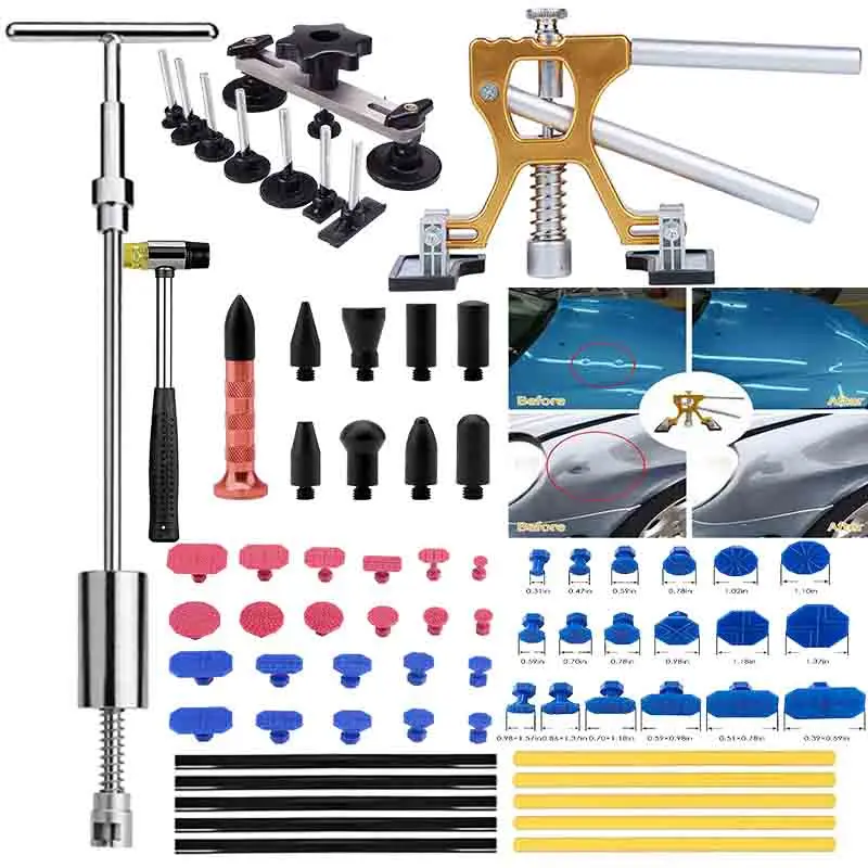 

Профессиональный набор для ремонта вмятин без покраски, инструменты для удаления вмятин на кузове, автомобильный съемник вмятин для быстрого ремонта
