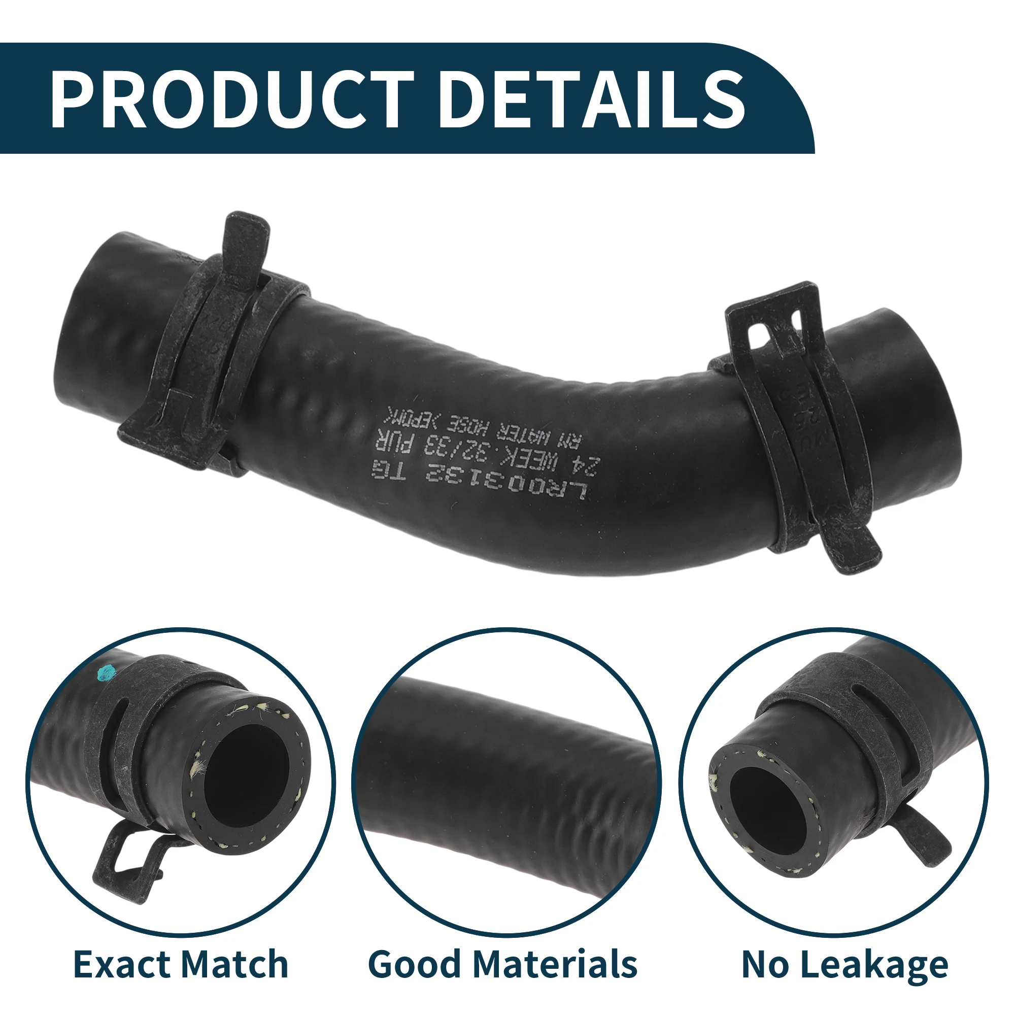 

UXCELL Radiator Hose Heater Hose Radiator Outlet Hose Pipe No.LR003132 for Land Rover Freelander LR2 07-09 Rubber Coolant Pipe