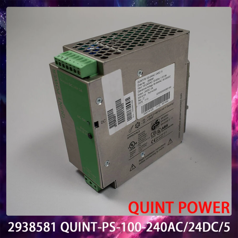 2938581 QUINT-PS-100-240AC/24DC/5 QUINT POWER 24VDC/5A Switching Power Supply