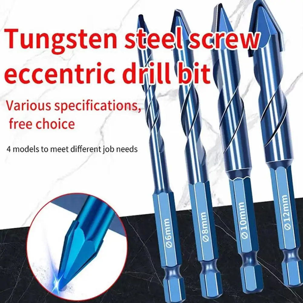 

Blue Wear-Resistant Coating Drill Bit Set For Glass Tile Wall Drilling Tool Set Tungsten Carbide Drill Bit Set Tools