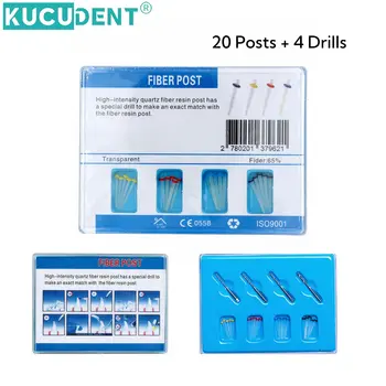 Boîte de 120 tenons endodontiques coniques à visser, en titane pur plaqué or et acier inoxydable. 8 best sales Pilier en fibre dentaire - №7