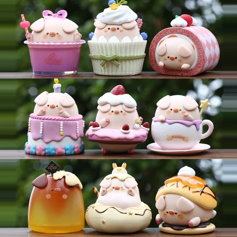

Anime-themed Desserts ​​Cute Piko Pig​​ Series Blind Box Cure Cartoon Anime Figures Small Creative Ornaments For Desktop Car