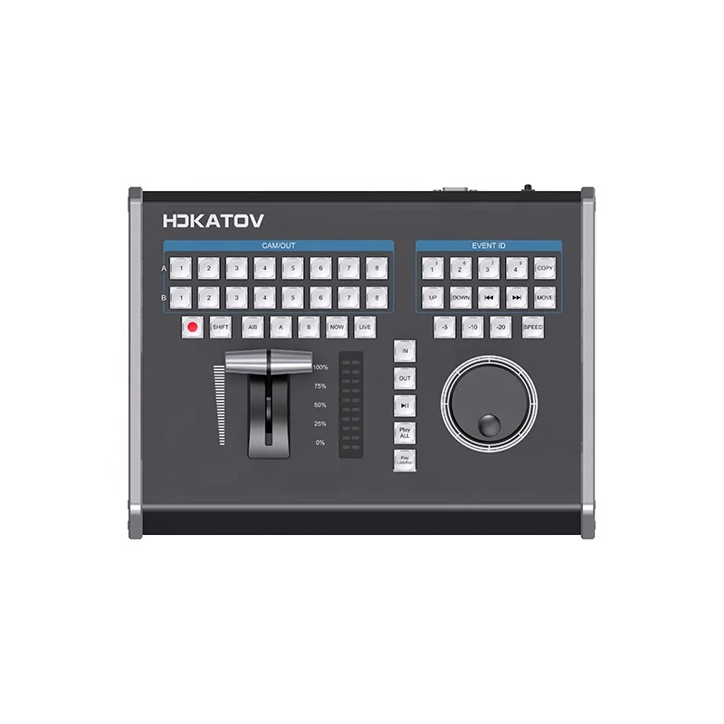 

JJTS Precision-machined Aluminum Alloy Enclosure Video VMix Replay Control Panel Switcher For Slow Motion Playback