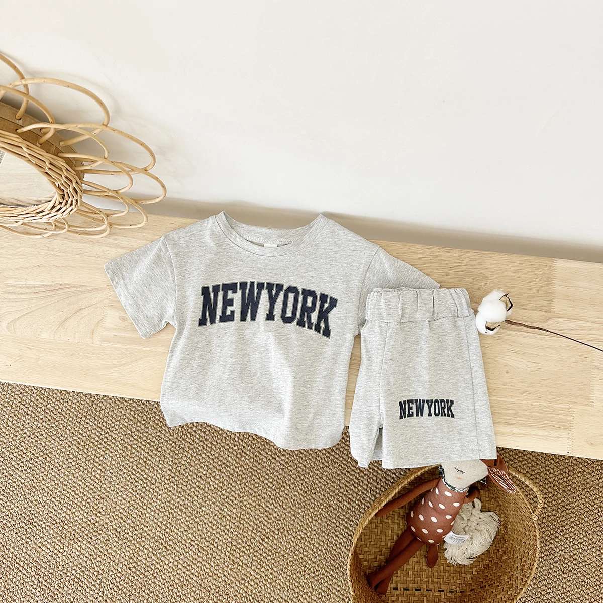 Summer Baby Boys Newborn Baby Clothes Casual Letter Printed Short Sleeved T-shirt+shorts Sports Set 2Pcs Infant Outfit Set