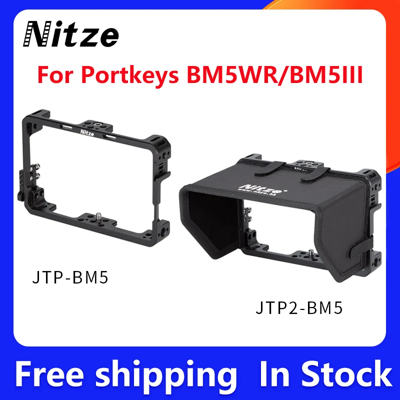 

NITZE Monitor Cage For Portkeys BM5WR/BM5III 5.5 Inch Sunshade Hood Monitor Screen Monitor Rig Cable Clamp