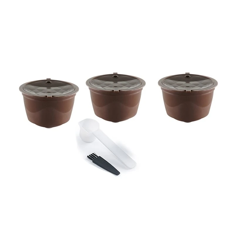 BBNV-Reusable Coffee Pod For DOLCE GUSTO Espresso Capsule Filter Cup Includes Brush And Spoon Maker B