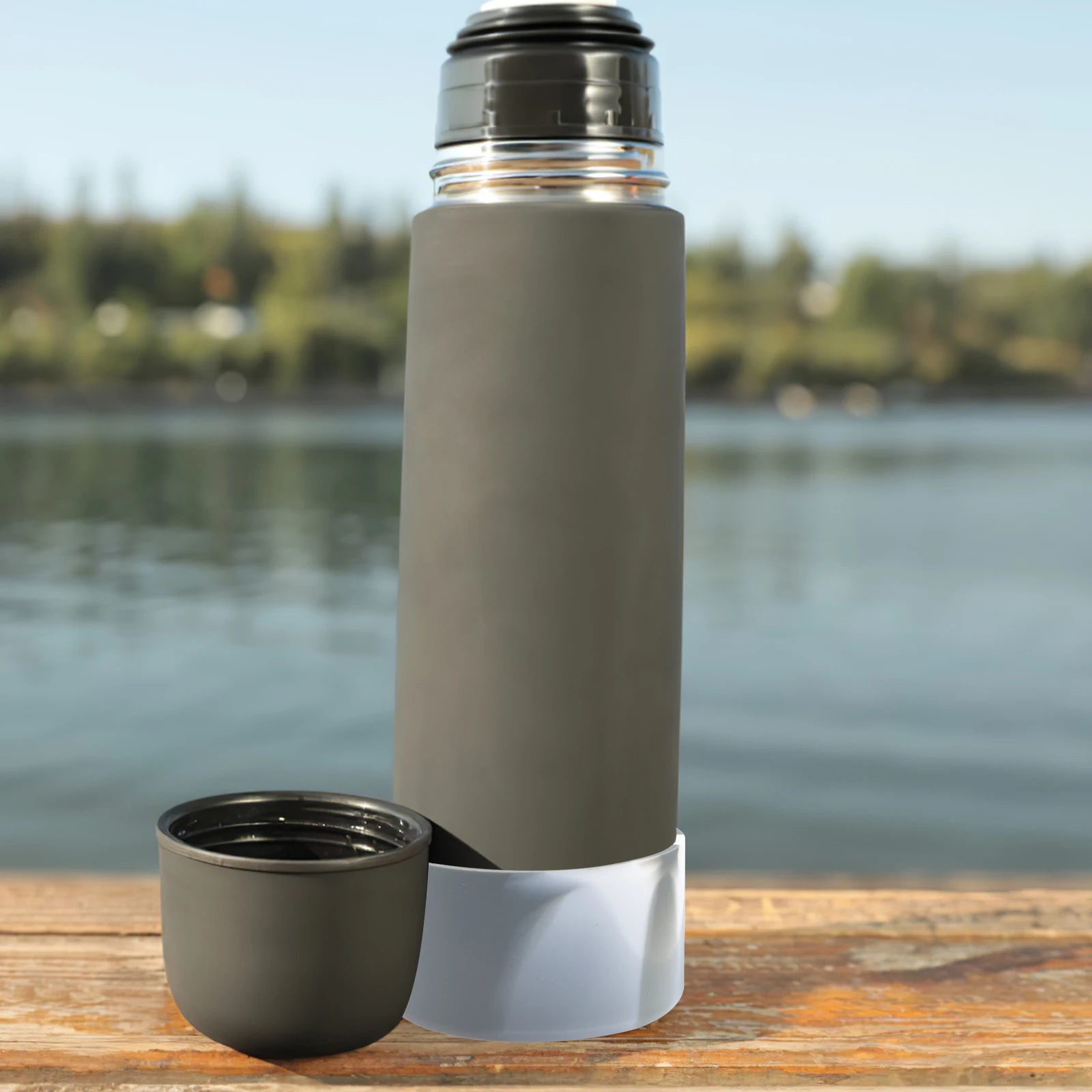 

Silicone Cup Nonslip Bottle Boot Reusable Water Glass Multipurpose Insulation Camping Multipurpose Bottle Boot Hiking Tool