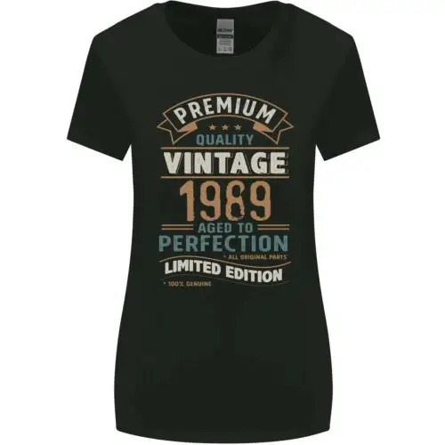 Premium Vintage 35th Birthday 1989 Womens Wider Cut T-Shirt