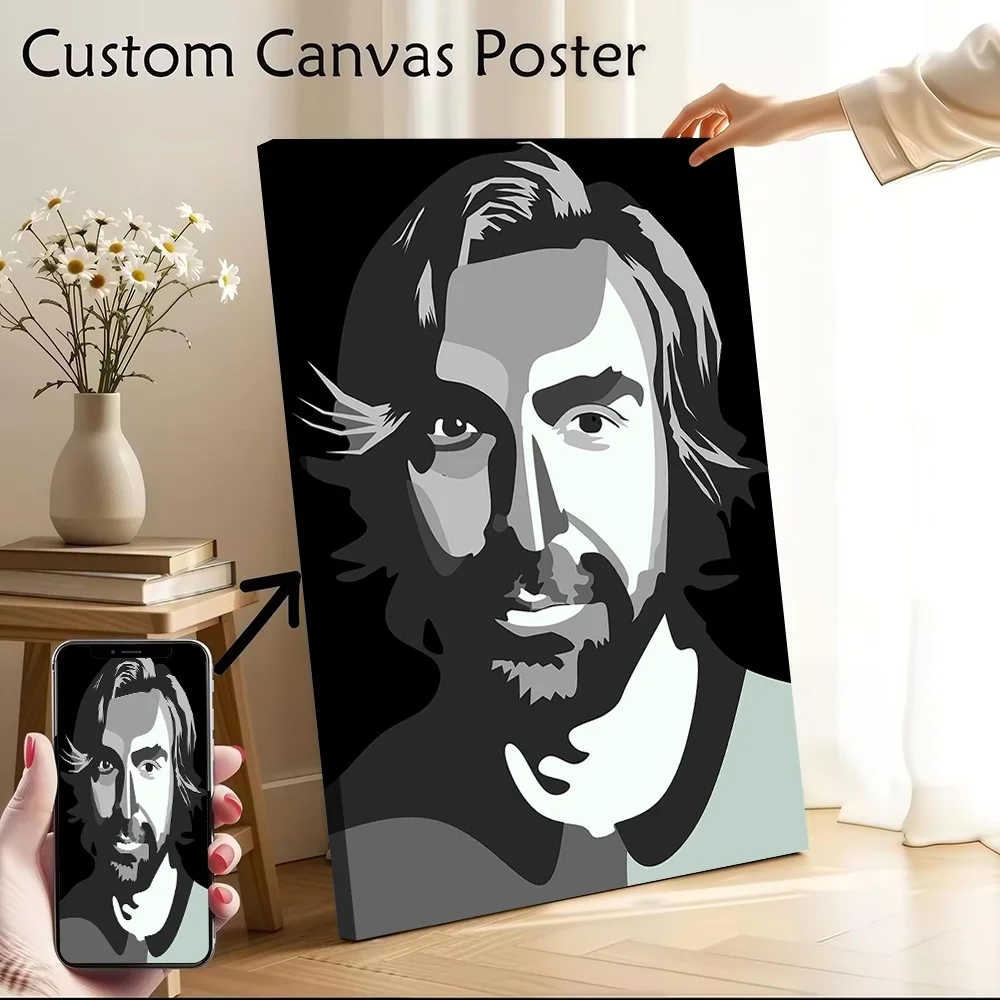 Andrea Pirlo Canvas Poster Customizable Pictures Wall Art Canvas Painting for Decorative Paintings Decoration Living Room Home