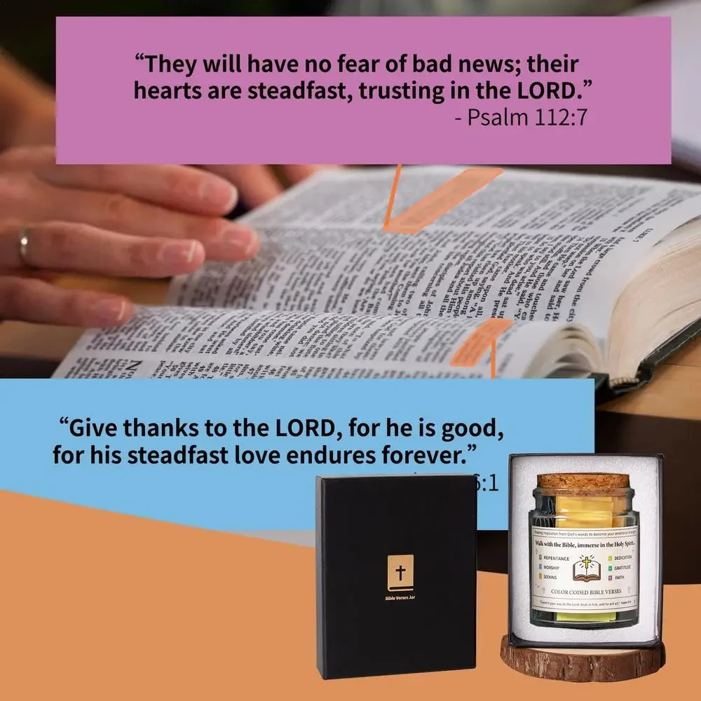 Read Me When Bible Verses Jar for Emotions and Feelings, Hope Jar Bible Verses with Scriptures for Back-to-School Gift