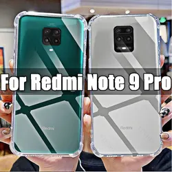 Soft Silicone Shockproof Clear Case for Xiaomi Redmi Note 9 Pro TPU Transparent Covers Shell for Redmi Note9Pro 6.67