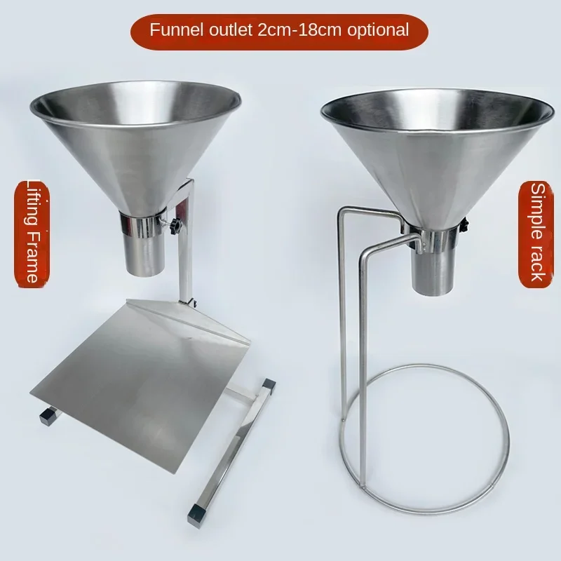 custom stainless steel large-diameter feeding hopper packaging vacuum bag oil proof packaging divine tool funnel