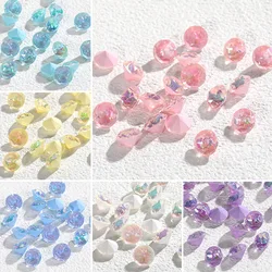 100 pz 6mm/8mm 33 tagli moka chiodo diamante Multi taglio cristallo a punta fondo gioielli per unghie accessori diamante Super scintillante