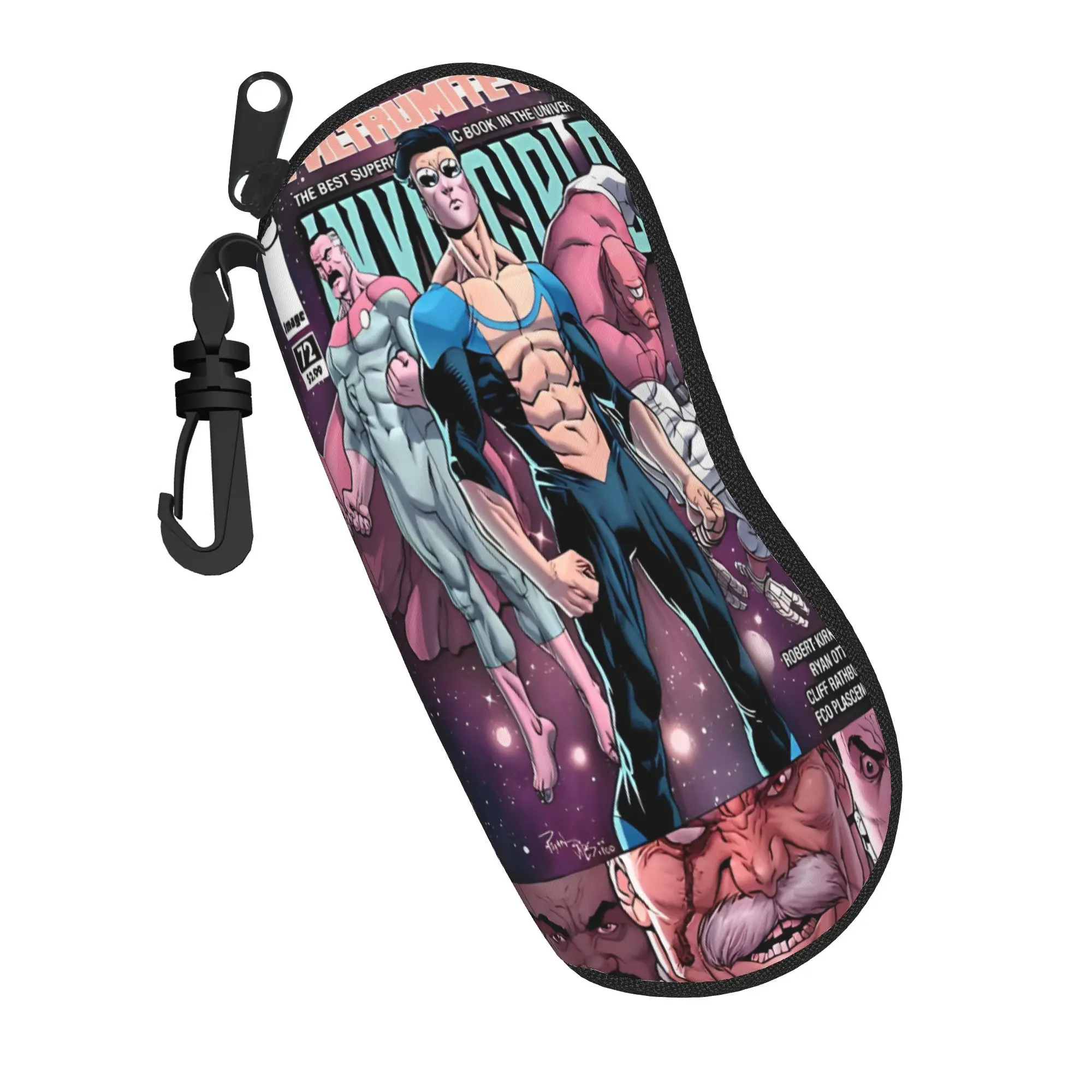 I-Invincibles Omniman Merch Brillenetui für Damen und Herren, neue Accessoires, Brillenbox, Cartoon-Eyekontaktetui