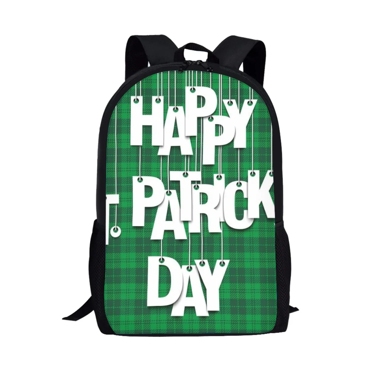 Tas sekolah untuk anak laki-laki dan perempuan tas buku mode St.Patrick Day Clover ransel kasual harian Remaja anak-anak ransel bepergian tahan lama